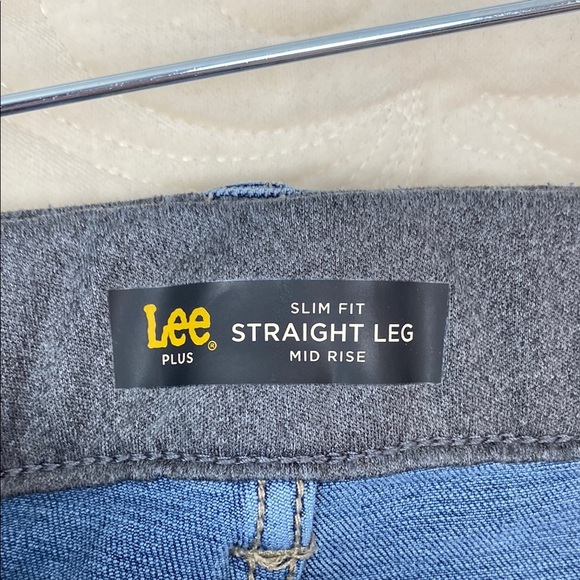 Lee Straight Leg Jeans Blue Slim Fit Mid Rise Size 20W - Picture 9 of 10